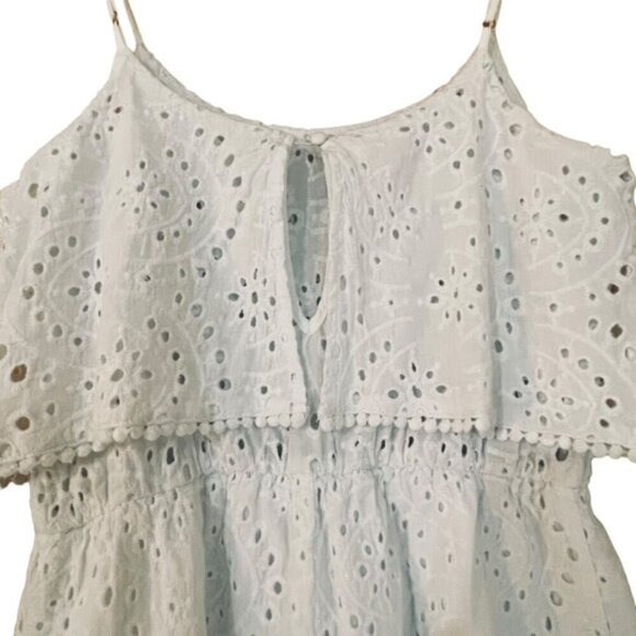 PACSUN L. A. Hearts White Eyelet Romper - Size Small - Picture 4 of 7